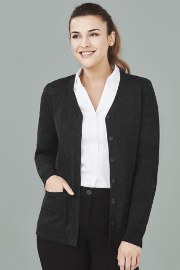 Womens Button Front Knit Cardigan